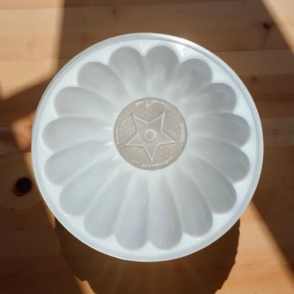 Vintage Tupperware White Jello Ring Jell-O Molds Lid Gelatin Salad Mold